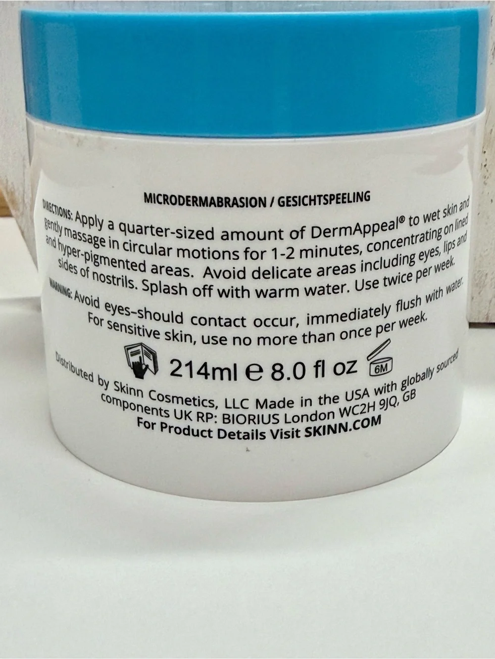 SKINN DermAppeal Thermo-Enzymatic Microdermabrasion Treatment - 8oz